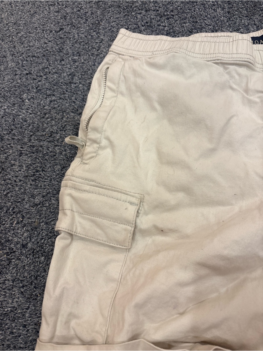 U.S. Polo Assn. Cream Cargo Shorts with Patch Pockets